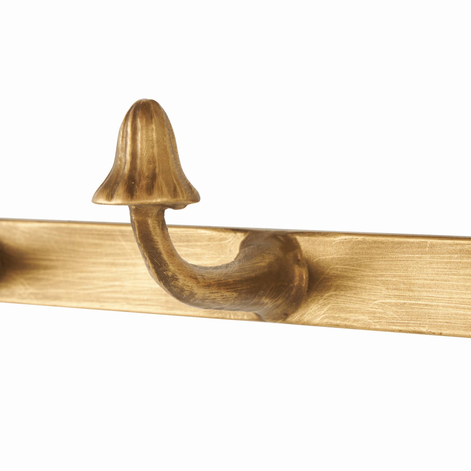 Gold Metal Mushroom 8 Hanger Wall Hook Set, 2ct.